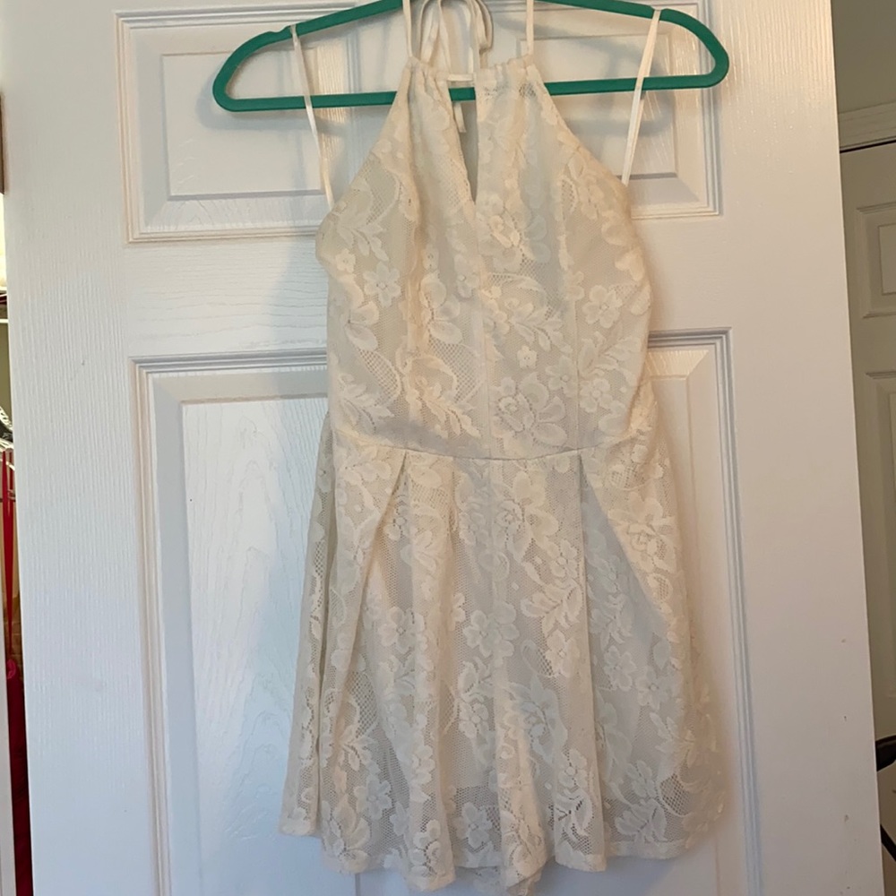 White Lace Romper